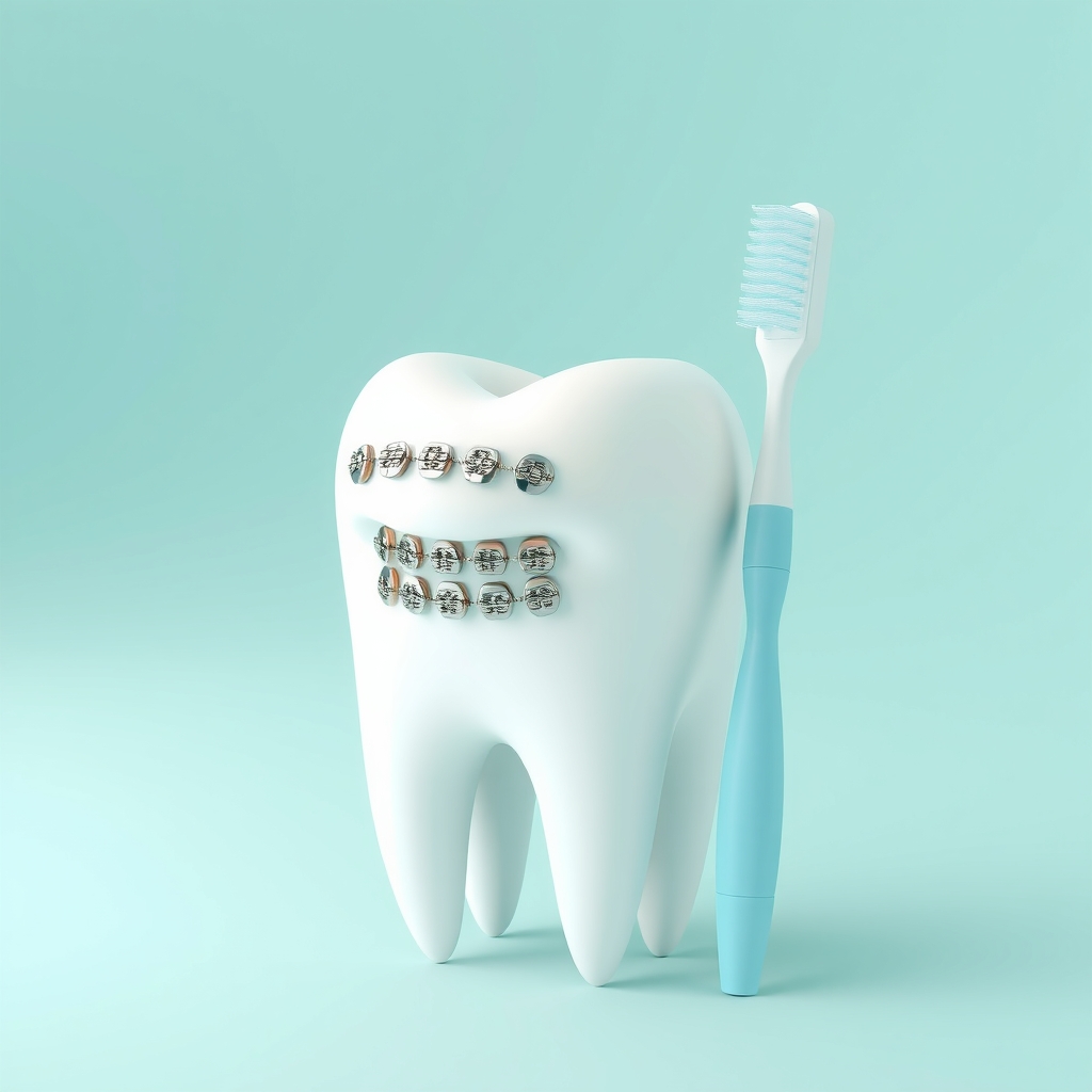 Illustration: How to Brush and Floss Properly While Wearing Braces